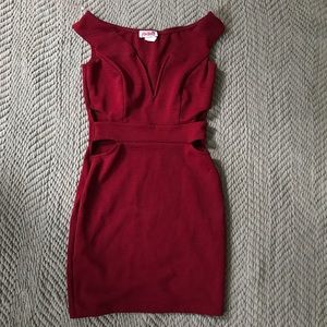 Maroon Cutout Dress (NEVER WORN)